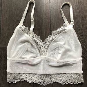 LaSenza Unlined Velvet Bralette XS Ivory